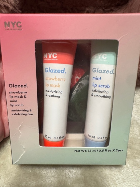 NYC Other - NYC Glazed Strawberry Lip Mask & Mint Lip Scrub - Pink & Mint